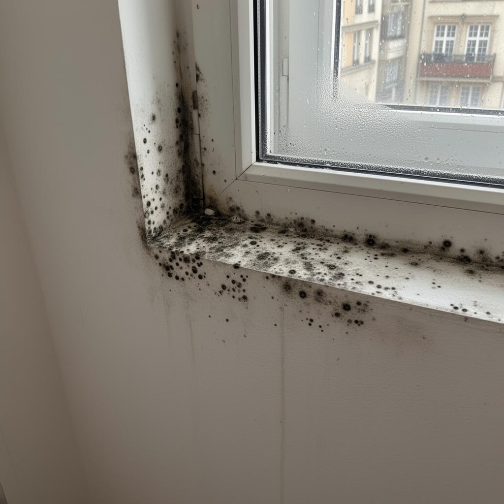 Schimmel an Fensterwänden