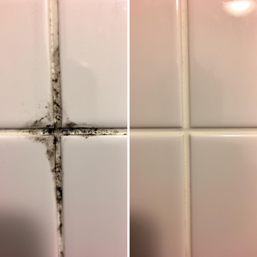 Vorher-Nachher Schimmel im Badezimmer