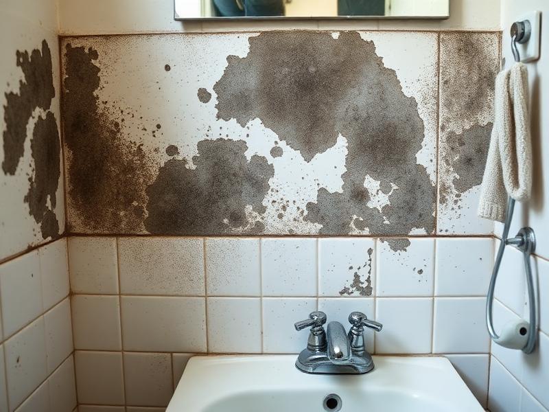 Schimmel an Badezimmerwand