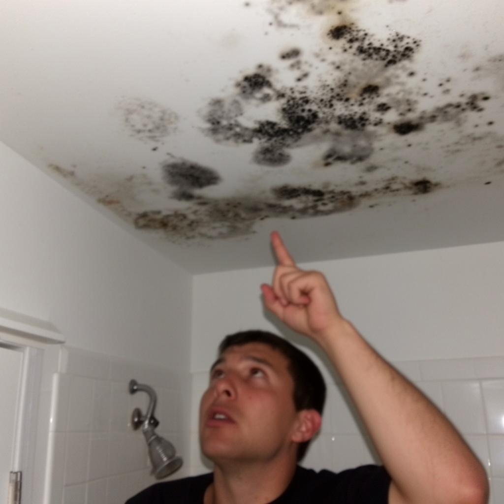 Schimmel an der Decke im Bad