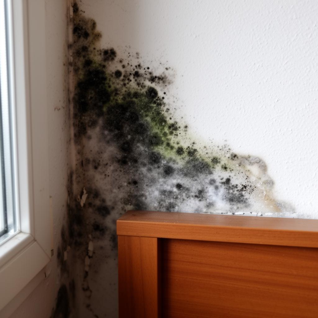 Schimmel hinter Möbeln