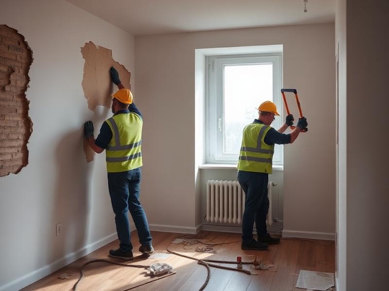 Sanierungsteam bei der Arbeit