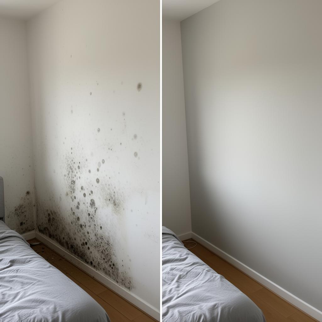Vorher Nachher Schimmelentfernung Schlafzimmer