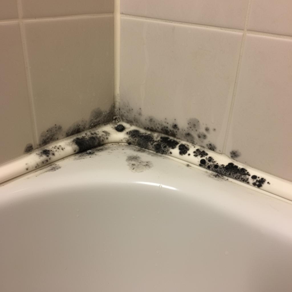 Schimmel an Badewannenfugen