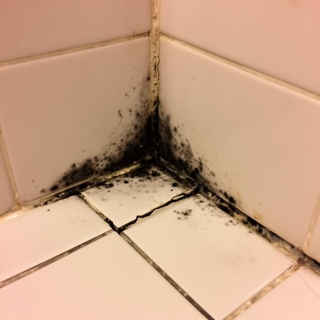 Schimmel zwischen Fliesen