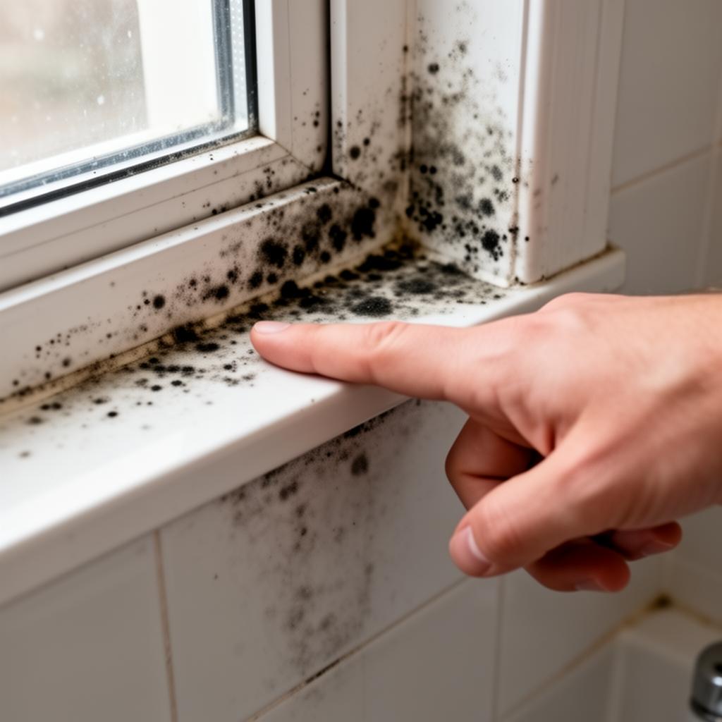 Schimmel am Fensterrahmen im Bad
